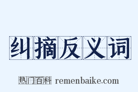 纠摘反义词是什么意思的图片